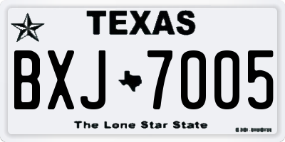 TX license plate BXJ7005