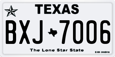 TX license plate BXJ7006