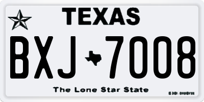 TX license plate BXJ7008