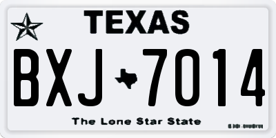 TX license plate BXJ7014