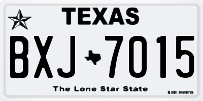TX license plate BXJ7015
