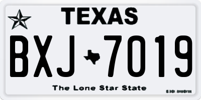 TX license plate BXJ7019