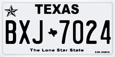 TX license plate BXJ7024