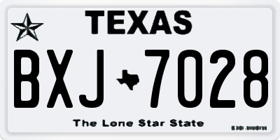 TX license plate BXJ7028