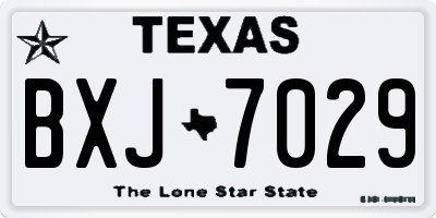 TX license plate BXJ7029
