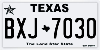 TX license plate BXJ7030