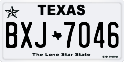 TX license plate BXJ7046