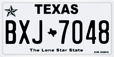 TX license plate BXJ7048