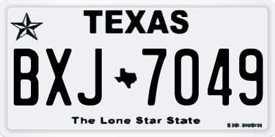 TX license plate BXJ7049