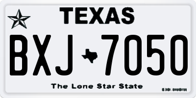 TX license plate BXJ7050