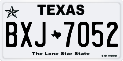 TX license plate BXJ7052