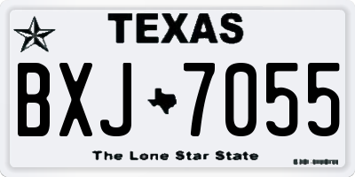 TX license plate BXJ7055