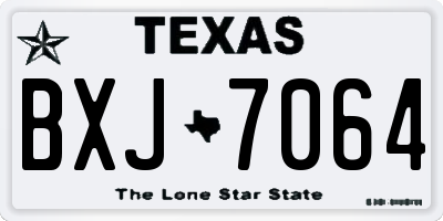 TX license plate BXJ7064