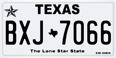 TX license plate BXJ7066
