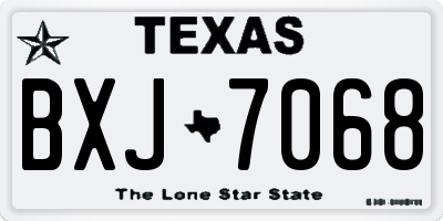 TX license plate BXJ7068