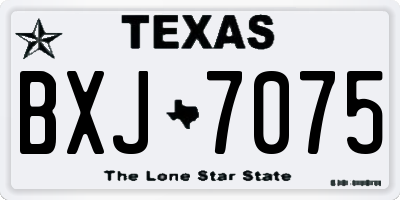 TX license plate BXJ7075