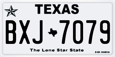 TX license plate BXJ7079