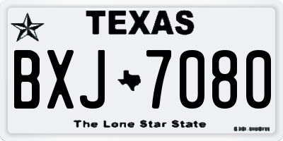 TX license plate BXJ7080