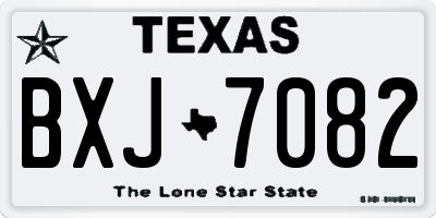 TX license plate BXJ7082