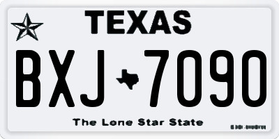 TX license plate BXJ7090
