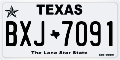 TX license plate BXJ7091