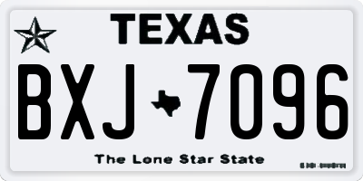 TX license plate BXJ7096
