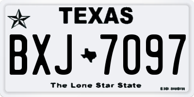 TX license plate BXJ7097