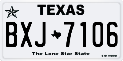 TX license plate BXJ7106