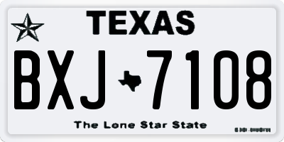 TX license plate BXJ7108