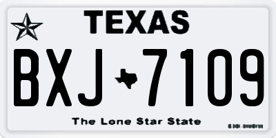 TX license plate BXJ7109