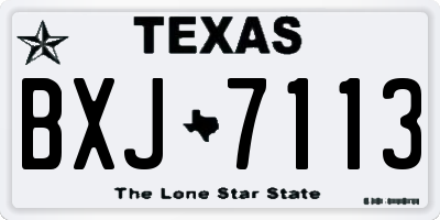TX license plate BXJ7113