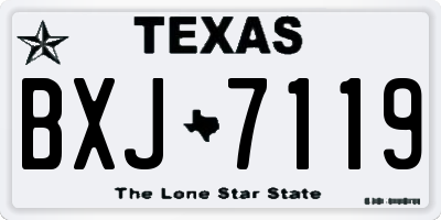 TX license plate BXJ7119