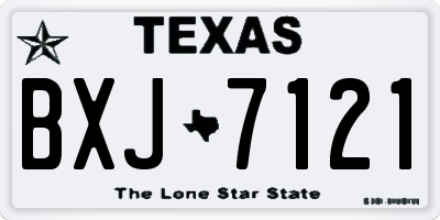 TX license plate BXJ7121