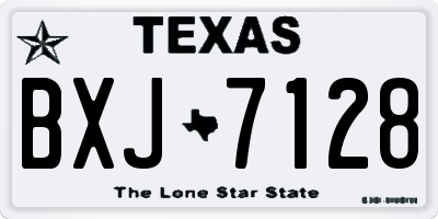 TX license plate BXJ7128