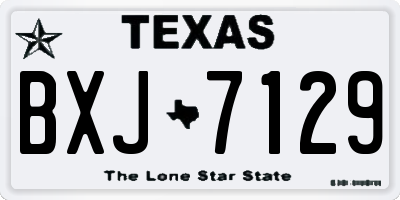 TX license plate BXJ7129