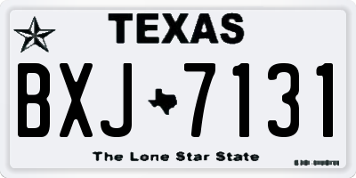 TX license plate BXJ7131