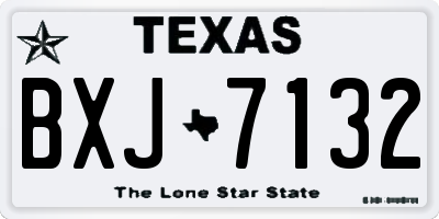 TX license plate BXJ7132