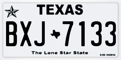 TX license plate BXJ7133