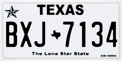 TX license plate BXJ7134