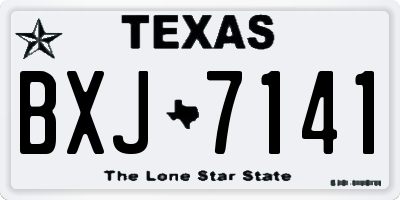 TX license plate BXJ7141