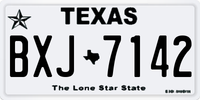 TX license plate BXJ7142
