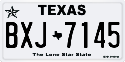 TX license plate BXJ7145