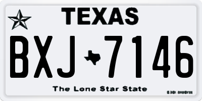 TX license plate BXJ7146