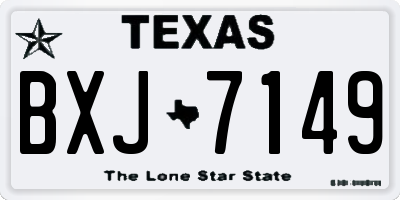 TX license plate BXJ7149
