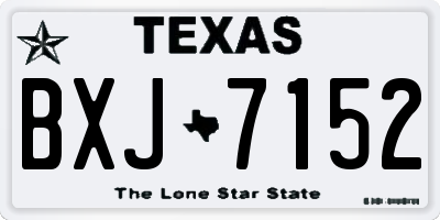 TX license plate BXJ7152