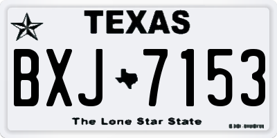 TX license plate BXJ7153