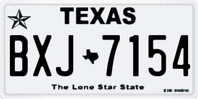 TX license plate BXJ7154