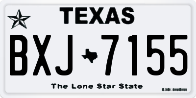 TX license plate BXJ7155