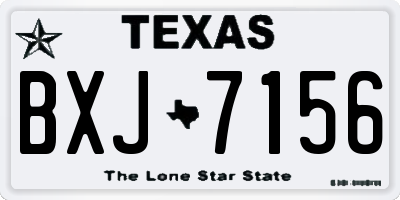TX license plate BXJ7156