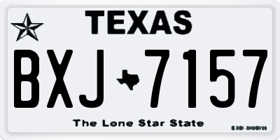 TX license plate BXJ7157